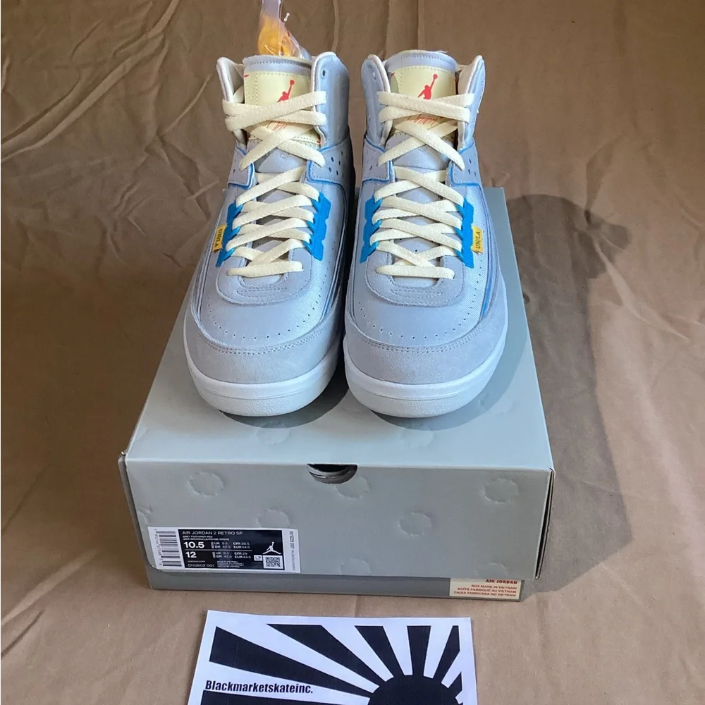 Nike Air Jordan 2 x Union LA Grey Fog DN3802-001 Men's Size 10.5